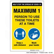 Maximum 1 Person to Use These Toilets - 62149 image