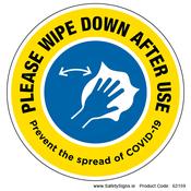 Wipe Down After Use (Circular) - 62159 image