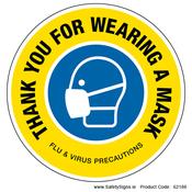Thank you for Wearing Mask (Circular) - 62188