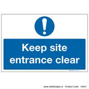Keep Site Entrance Clear - 16657 image
