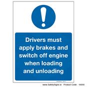 Apply brakes before loading and unloading - 16695 image