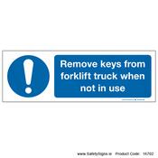 Remove keys from Forklift - 16702