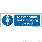 Shower before and after using Pool - 16710