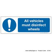 All Vehicles must Disinfect Wheels - 16746 image
