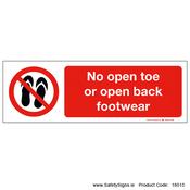 No Open Toe Footwear - 18515
