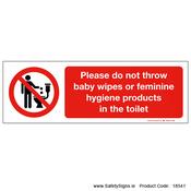 Do not Throw Baby Wipes in Toilet - 18541