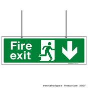 Fire Exit SG102 Arrow Down - Suspending - 20327 image