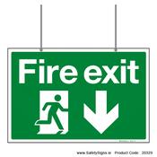 Fire Exit SG101 Arrow Down - Suspending - 20329 image