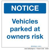 Car Park Disclaimer Notice - 44083