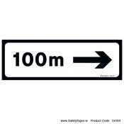 Supplementary Plate - 100m - Arrow Right - P004R - 24369