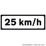 Supplementary Plate - Speed Limit - 25kmh - P011 - 24417 image