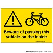 Beware of Passing Vehicle on Inside - 24522 image