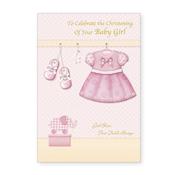 Hand Crafted Card Girl Christening