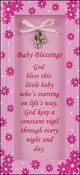 Glass Plaque - Baby Blessings Girl