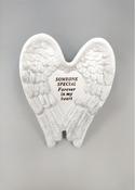 Someone Special White and Silver Angel Wings Stone.