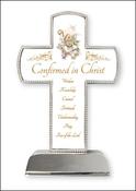 Confirmation Metal Standing Cross 6 inch