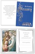 Mass Card Blue Cover with Silver Foil Embossed 