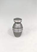 Small Silver and Grey Keepsake Metal Urn. image