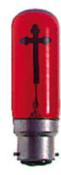 Sacred Heart Bulb with Crucifix - Red