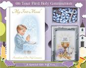 First Communion Boy Gift Set With Metal Photo Frame