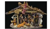 Large Nativity Set with Crib &amp;amp; LED Light