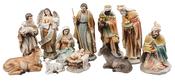 Hand Painted 6 inch Nativity Set Resin - 11 Figures