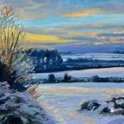 Snowy Sunrise SOLD | Sara Hodson Fine Art image