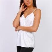 Cream Satin Lace Cami - Size L
