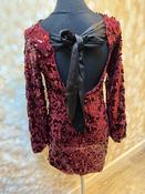 Wine Sequin shift dress - Sassy Dresses image