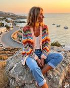 Rainbow stripe Cardigan - Sassy Dresses