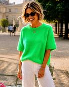 Alpaca Blend Sydney Neon Green Knit - Sassy Dresses