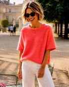 Alpaca Blend Sydney Coral Knit - Sassy Dresses
