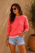 Gigi Neon Coral Alpaca Knit - Sassy Dresses