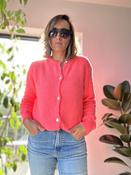 Neon Coral Alpaca Paris Cardigan - Sassy Dresses