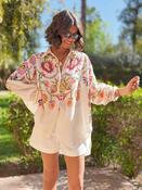 lola Floral Cotton Shirt - Sassy Dresses image