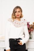 Sophie White Soft Lace Jumper - Sassy Dresses