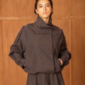 Zara Chocolate Brown Trench Jacket - Size S/M image
