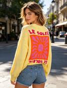 Oversized Le Soleil Yellow Jumper ( due in Thur) - Sassy Dresses