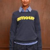 Navy Sweatshirt with yellow Amour - Size S/M image