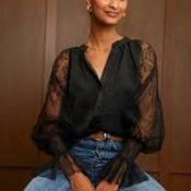 Black Lace Blouse - Size S/M image