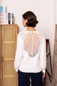 White Soft Lace back Anita jumper - Sassy Dresses