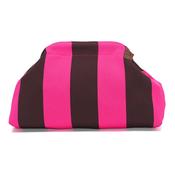 Stripe Clutch Bag Cerise Chocolate image