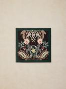 Emily Square Scarf Green Print