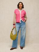 Sansa Colourblock Cardigan Pink