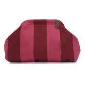 Stripe Clutch Bag Pink Wine