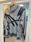 Brush Stroke Print Top Grey