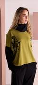 Placement Print Top with Angle Front Seam image