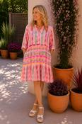 Geo Print Dress Pink image