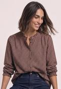 Check Ruffle Blouse
