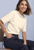 Cream Knit with Gemtones